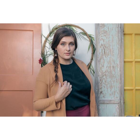 Russ Tan Lightweight Waffleweave Jacket sz 4 - Picture 2 of 6